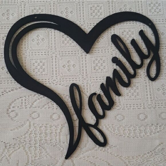 Heart "family" Metal Wall Decor - Picture 2 of 5